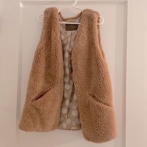 Zara kids faux fur vest